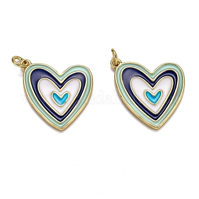 Латунь эмаль подвески KK-B029-01G-B-1