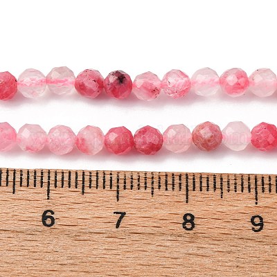 Природные родонит бисер нитей G-Z083-A01-4mm-1