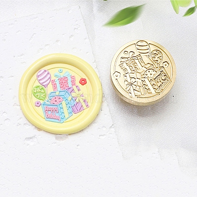 Золотые тона сургучной печати AJEW-U008-02G-03-1