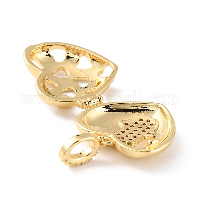 Латунные микро проложить кубического циркония подвески ZIRC-Z018-02G-1