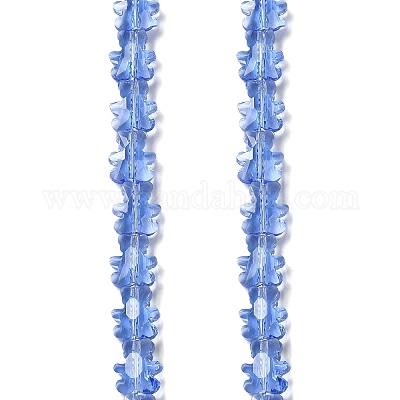 Прозрачные стеклянные бусины гальваническим пряди GLAA-C023-03D-1