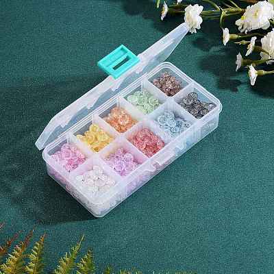 500шт 10 цвета хрустящие стеклянные бусины GLAA-SZ0001-56-1