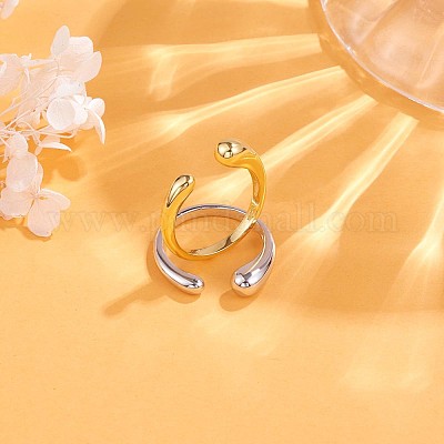 925 открытое кольцо-манжета в форме слезы из стерлингового серебра для женщин JR865B-1