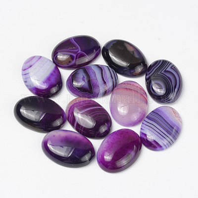 Natürliche gestreifte Achat-Cabochons&nbsp;X-G-R415-13x18-11-1
