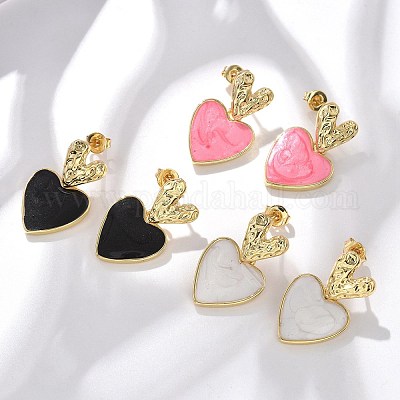 Латунные болтающиеся серьги EJEW-F359-12G-1