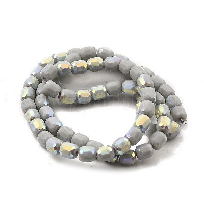 Mattierte Glasperlenstränge aus Jadeimitat&nbsp;GLAA-P058-08A-1