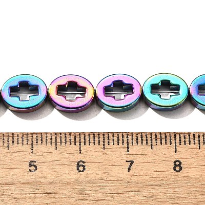 Гальванические нити из синтетических немагнитных гематитовых бусин G-L613-Z01-02B-1