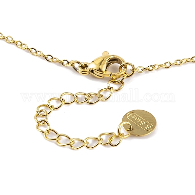 Комплекты серег-гвоздиков и ожерелий с подвесками из кубического циркония с ионным покрытием (IP) SJEW-M100-01A-G-1