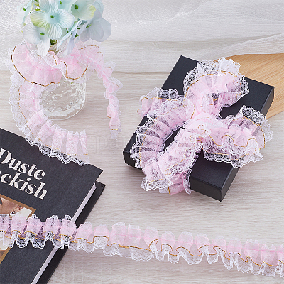 10 м полиэстеровых кружевных лент в горошек OCOR-GF0003-35B-1