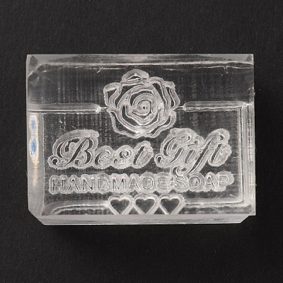 Stamping soap with homemade epoxy acrylic stamp 
