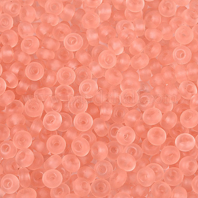 Прозрачные матовые цветные стеклянные бусины SEED-T007-12K-1