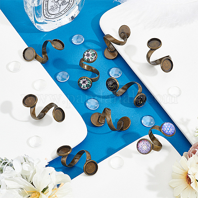 Наборы для самостоятельного изготовления пустых купольных колец DIY-UN0004-74-1