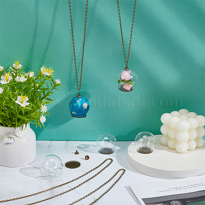 Набор для самостоятельного изготовления ожерелья с подвеской в виде бутылки желаний DIY-NB0009-22-1