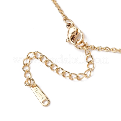 Подвеска-крестик из искусственного жемчуга ABS и латуни NJEW-JN05413-1