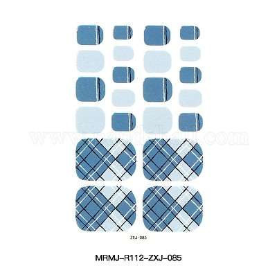 Блестящая пудра для ногтей на ногтях с полным покрытием наклейки MRMJ-R112-ZXJ-085-1