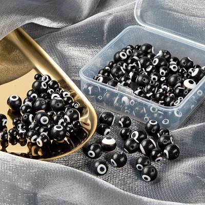 3 нить 3 стилей ручной работы сглаз лэмпворк круглые бусы LAMP-LS0001-12E-1