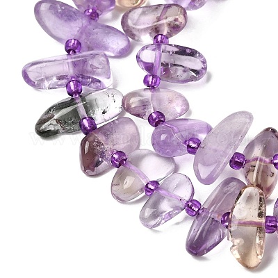 Природные Аметрин бисер нитей&nbsp;G-L649-A09-01-1