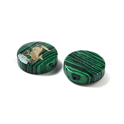 Синтетические малахитовые шарики G-F775-D10-1