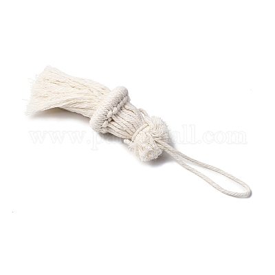 Хлопковый шнур с подвесными украшениями из деревянных бусин HJEW-JM04095-1