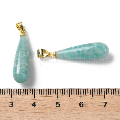 Подвески-капли из натурального амазонита G-Q005-03G-05-1