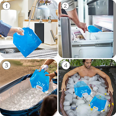 4 шт. 2 стиля пластиковый мешок для воды для улицы AJEW-CN0002-71-1