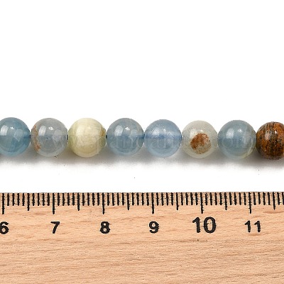 Нити из натурального голубого кальцита G-H312-C02-8mm-1