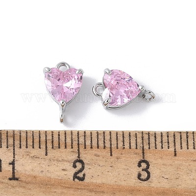 Шармы-соединители из латуни с паве из кубического циркония KK-F892-53P-10-1