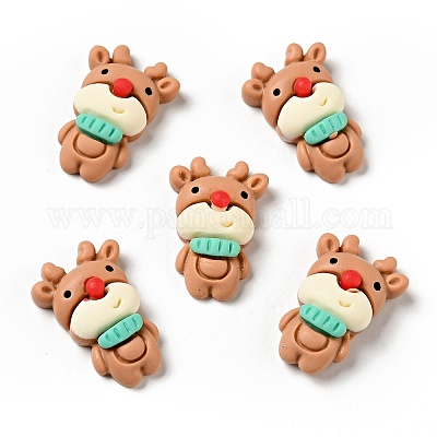 Кабошоны из непрозрачной рождественской смолы X-RESI-G039-05-1