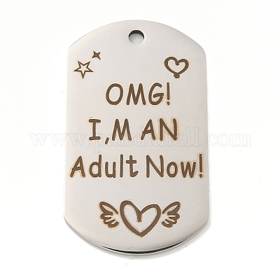 Подвески из нержавеющей стали 201 STAS-L079-12P-1