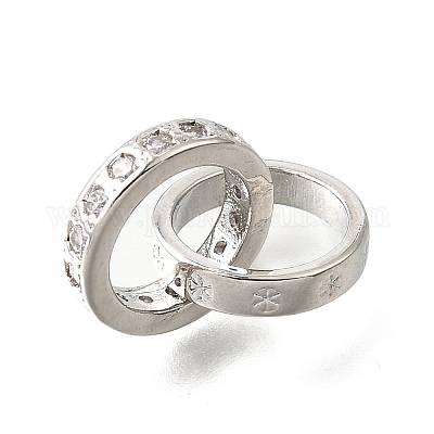 Латунные микропаве из прозрачного кубического циркония KK-V008-14A-P-1