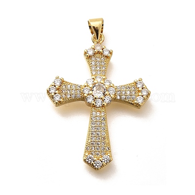 Стойки обшивки латунь микро проложить Циркон подвеску KK-L226-005G-10-1