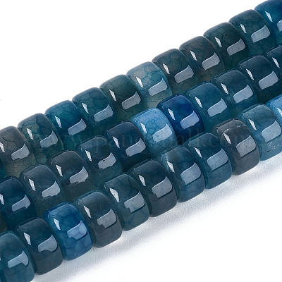 Окрашенные естественный агат бисер пряди&nbsp;G-T143-17N-1