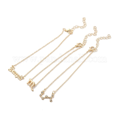 3 шт. браслеты из сплава со стразами AJEW-S083-01G-09-1