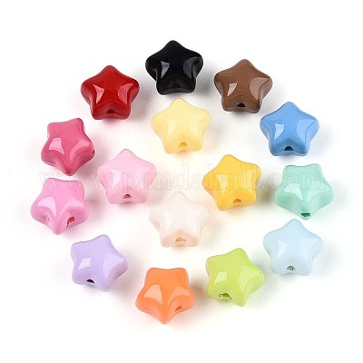 Краска для запекания непрозрачные акриловые бусины&nbsp;OACR-N142-03-1