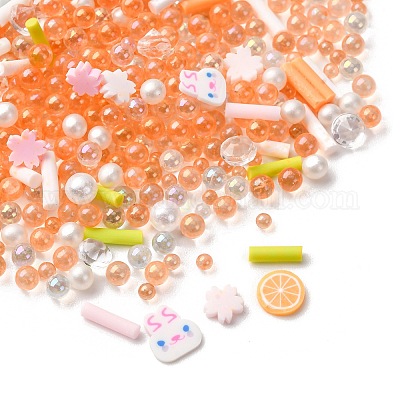 Кабошоны из полимерной глины ручной работы и пластиковые бусины для изготовления фурнитуры для бижутерии своими руками CLAY-B007-04E-1