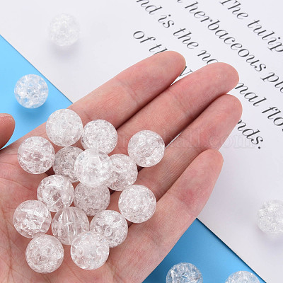 Прозрачных бусин акриловые треск MACR-S373-66B-N12-1