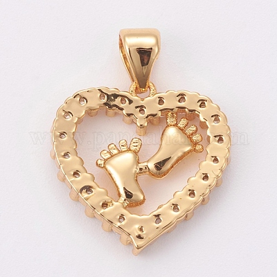 Латунные микро проложить кубического циркония подвески ZIRC-K076-08G-1