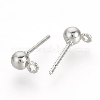 Железные шарики серьги&nbsp;KK-R071-09P-1