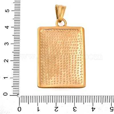 Подвески из нержавеющей стали 304 со стразами STAS-P372-04G-1