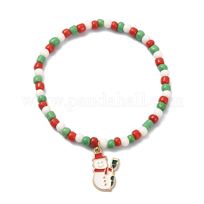 5 шт. 5 стильных браслета из стеклянных семян BJEW-TA00274-1