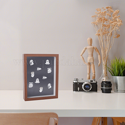 Прямоугольные деревянные презентационные коробки для хранения и демонстрации бейджей FIND-WH0152-172-1