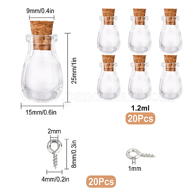 40pcs Mini Glass Jars, Small Glass Bottles With Lids, Empty Transparent  Container Jar, Vials Mini Jars Glass Tube For Beads Seed Sample , Home  Decor