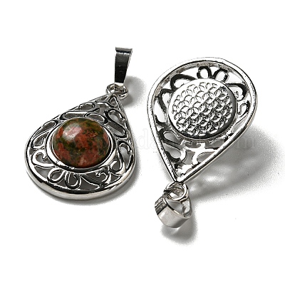 Природные подвески Unakite G-Q158-05P-25-1