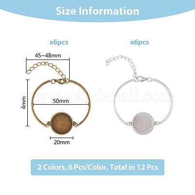 Набор для изготовления браслета из плоских круглых звеньев своими руками DIY-FH0005-75-1