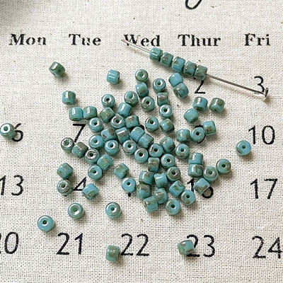 Цилиндрические бусины ручной работы в технике лэмпворк GLAA-D305-01C-1