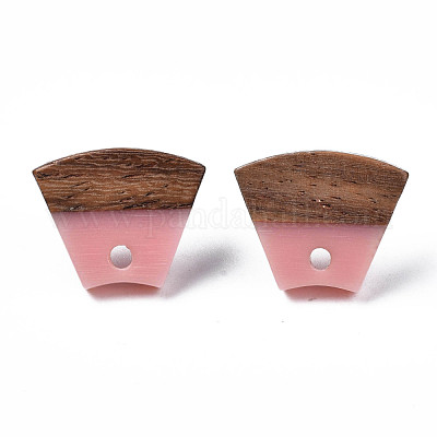 Серьги-гвоздики из смолы и ореха MAK-N032-028A-1