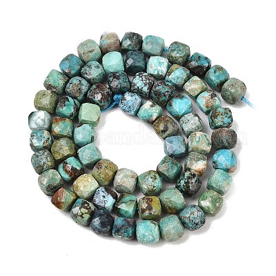 Хубэй природных бирюзовый бисер нитей&nbsp;G-B175-C03-6x6mm-1