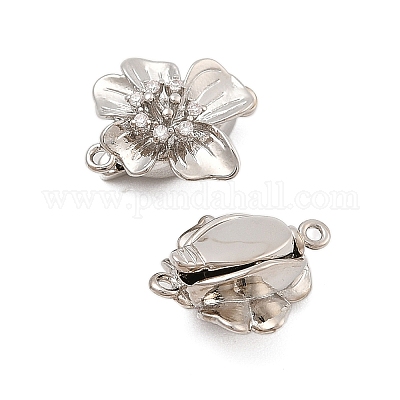 Латунные застежки из прозрачного кубического циркония с микропаве KK-C075-18P-1