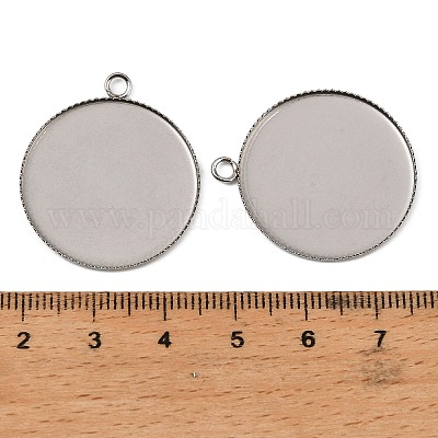 Оправы для подвесок из нержавеющей стали 304 в виде кабошонов STAS-NH0001-04P-02-1