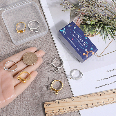 8 шт. 4 стильных кольца-манжеты из сплава RJEW-SC0001-10-1